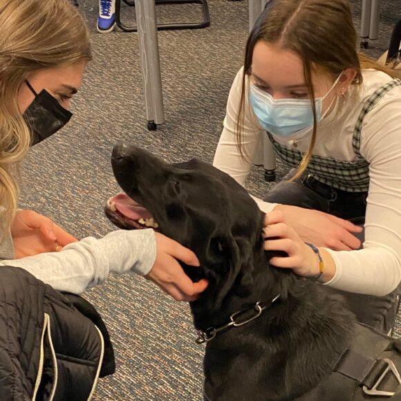 Visit from Bristol County Sheriff’s COVID-19 detector dogs