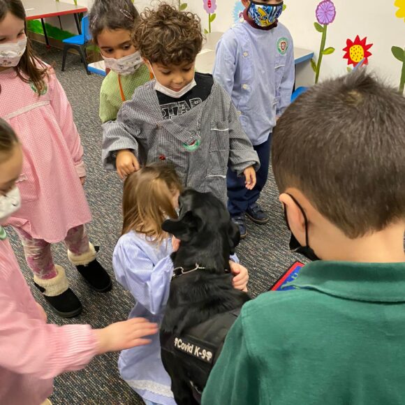 Visit from Bristol County Sheriff’s COVID-19 detector dogs