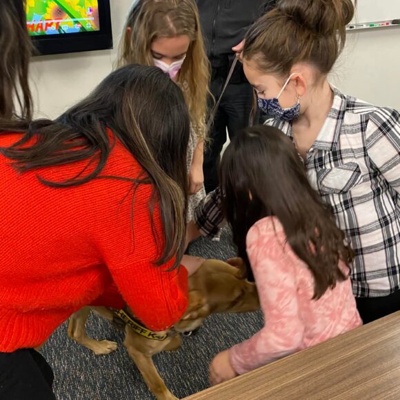 Visit from Bristol County Sheriff’s COVID-19 detector dogs