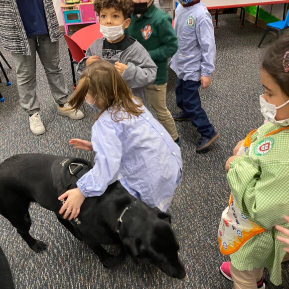 Visit from Bristol County Sheriff’s COVID-19 detector dogs