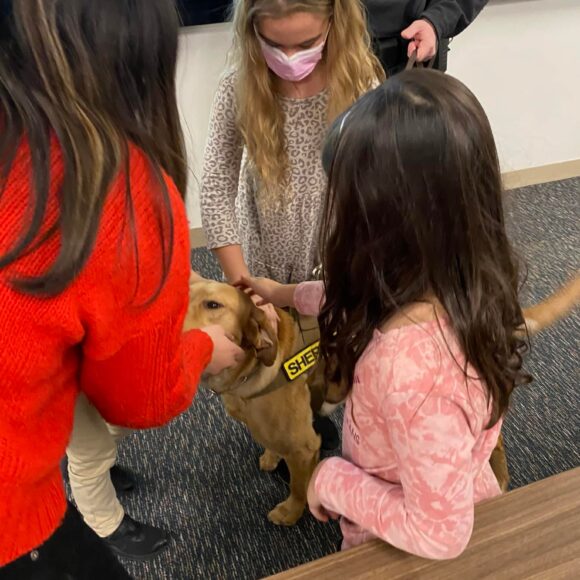 Visit from Bristol County Sheriff’s COVID-19 detector dogs