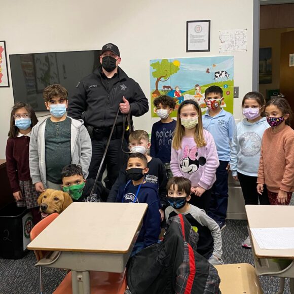 Visit from Bristol County Sheriff’s COVID-19 detector dogs