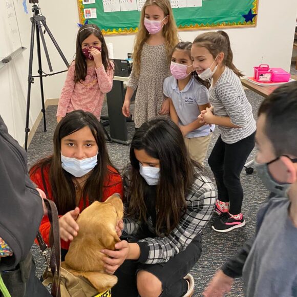 Visit from Bristol County Sheriff’s COVID-19 detector dogs