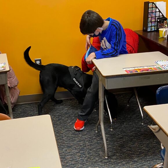 Visit from Bristol County Sheriff’s COVID-19 detector dogs