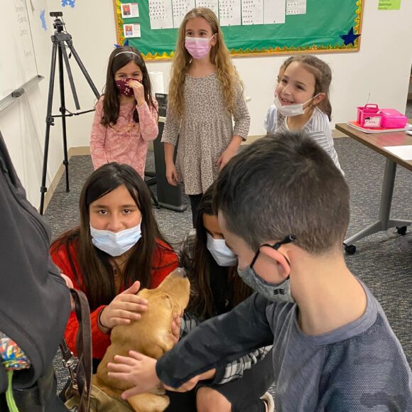 Visit from Bristol County Sheriff’s COVID-19 detector dogs