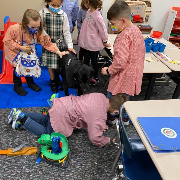 Visit from Bristol County Sheriff’s COVID-19 detector dogs