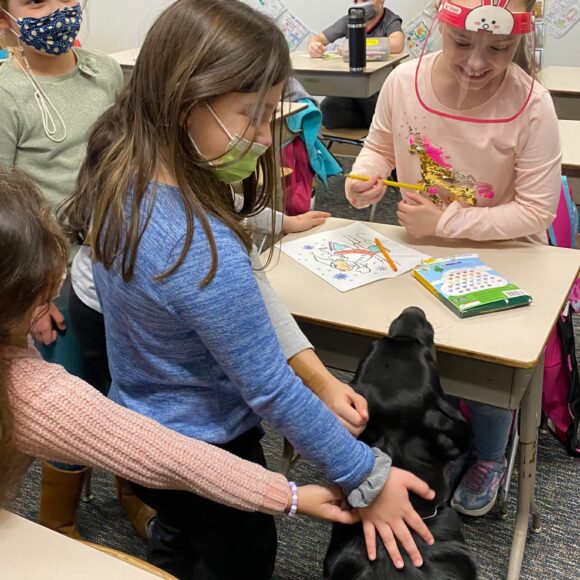 Visit from Bristol County Sheriff’s COVID-19 detector dogs